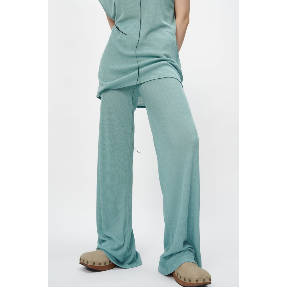 Zara ribbed wide leg pants